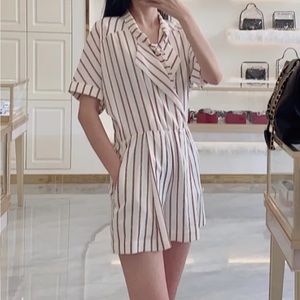 MAJE red white stripe romper